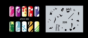 Szablon do paznokci (airbrush nail art) Fengda JFH12-226