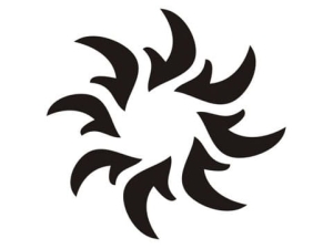 Aerograf szablona do tatuażu V005