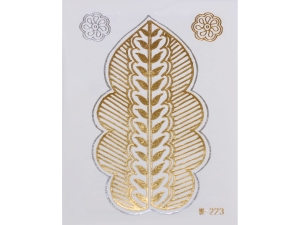 Gold Silver | Jewelry Flash Tattoo stickers W-223, 8x10cm