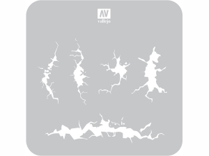 Vallejo Stencils ST-TX001 Cracked Wall