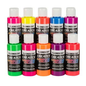 Createx 115817 - 10 Color Fluorescent Set 60ml