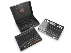 AK AK10047 WEATHERING PENCILS DELUXE EDITION BOX (37 waterpencil colors)