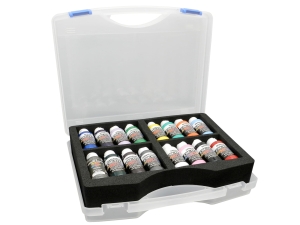 Createx Colors Case Opaque & Transparent (15x60ml Paint, 1x60ml Airbrush Cleaner)