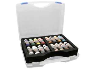 Createx Colors Case Transparent Beginner (15x60ml Paint, 1x60ml Airbrush Cleaner)