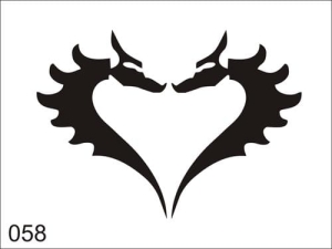 Aerograf szablona do tatuażu V058