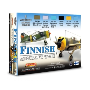 Zestaw kamuflażowych farb LifeColor XS09 Finnish Aircraft WWII 