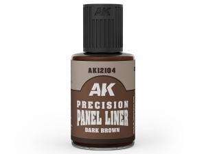 AK Weathering AK12104 PRECISION PANEL LINER - DARK BROWN (30ml)