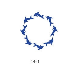 Szablon do błyszczącego tatuażu Fengda 14-01