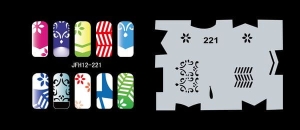 Szablon do paznokci (airbrush nail art) Fengda JFH12-221