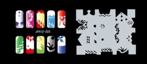 Szablon do paznokci (airbrush nail art) Fengda JFH12-222