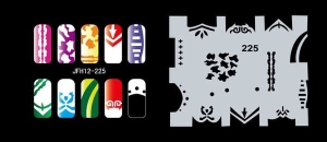 Szablon do paznokci (airbrush nail art) Fengda JFH12-225