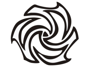 Aerograf szablona do tatuażu V033