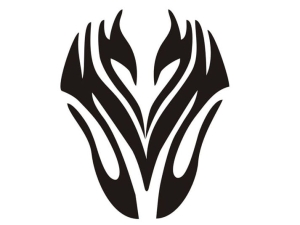 Aerograf szablona do tatuażu V036