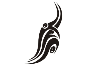 Aerograf szablona do tatuażu V039