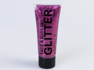 Glitter Gel Tube rose 30 ml
