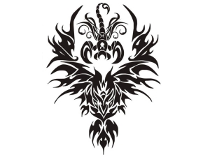 Aerograf szablona do tatuażu V071