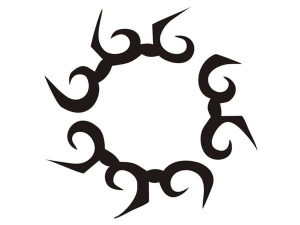 Aerograf szablona do tatuażu V004