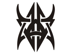 Aerograf szablona do tatuażu V040