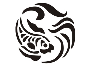 Aerograf szablona do tatuażu V059