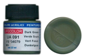 Farba LifeColor UA091 mimetic dark green