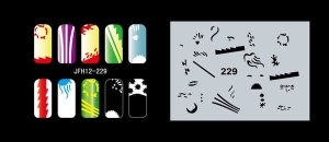 Szablon do paznokci (airbrush nail art) Fengda JFH12-229