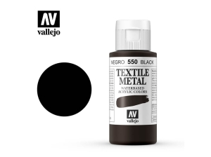 Vallejo Textile Color 40550 Metallic Black (60ml)