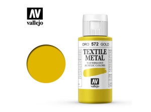 Vallejo Textile Color 40572 Metallic Gold (60ml)