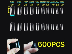 Clear French Acrylic Nails 500pcs
