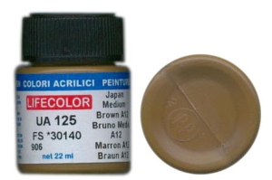 Farba LifeColor UA125 mimetic japan medium brown a12