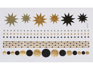 Gold Silver Black | Jewelry Flash Tattoo stickers X-017, 15x9cm