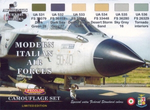 Zestaw kamuflażowych farb LifeColor XS07 MODERN ITALIAN AIR FORCES