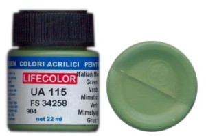 Farba LifeColor UA115 mimetic green 1