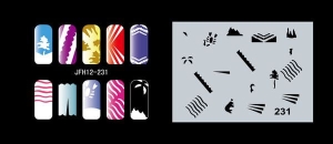 Szablon do paznokci (airbrush nail art) Fengda JFH12-231