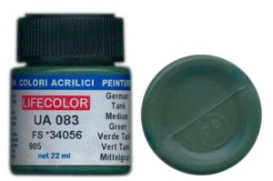 Farba LifeColor UA083 mimetic medium german tank green