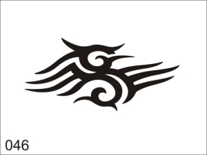 Aerograf szablona do tatuażu V046
