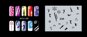 Szablon do paznokci (airbrush nail art) Fengda JFH12-230