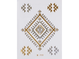 Gold Silver | Jewelry Flash Tattoo stickers W-219, 8x10cm